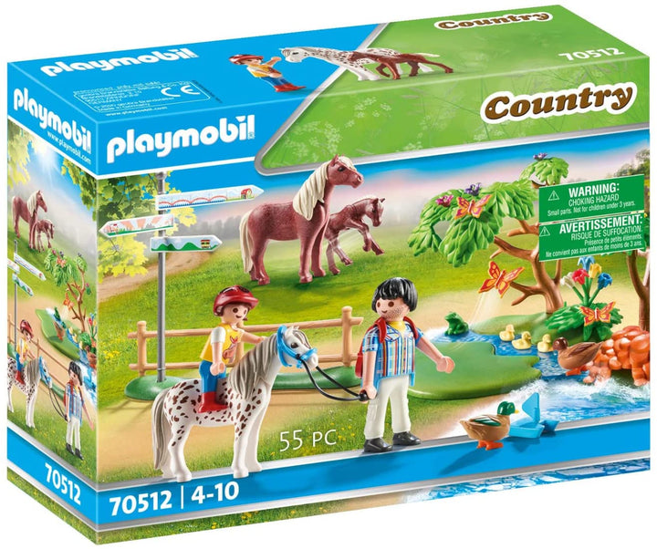 PLAYMOBIL Country 70512 Adventure Pony Ride, For ages 4+