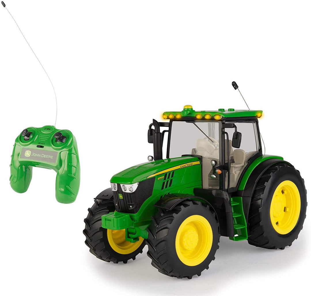 Britains Big Farm 1:16 John Deere 6190R Radio Controlled RC Tractor With Lights and Sounds - Yachew