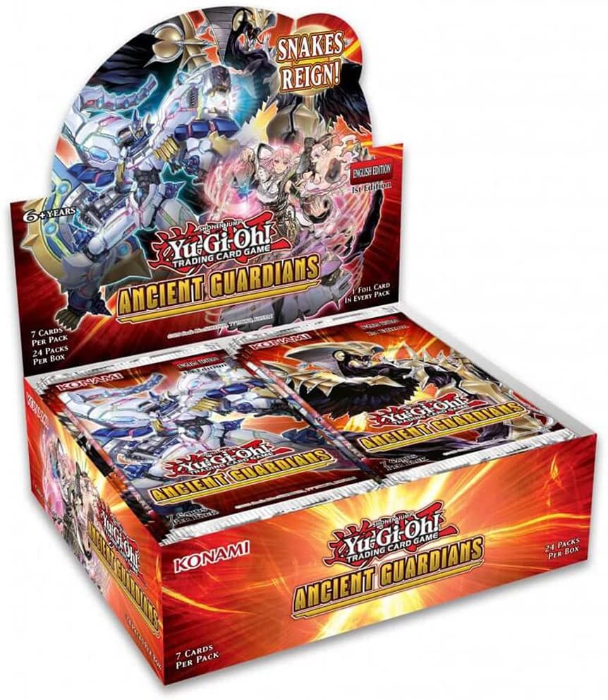 Konami YGO-ANGU-EN Yu-Gi-Oh-Ancient Guardians Booster Display Box of 24 Packets, Multi