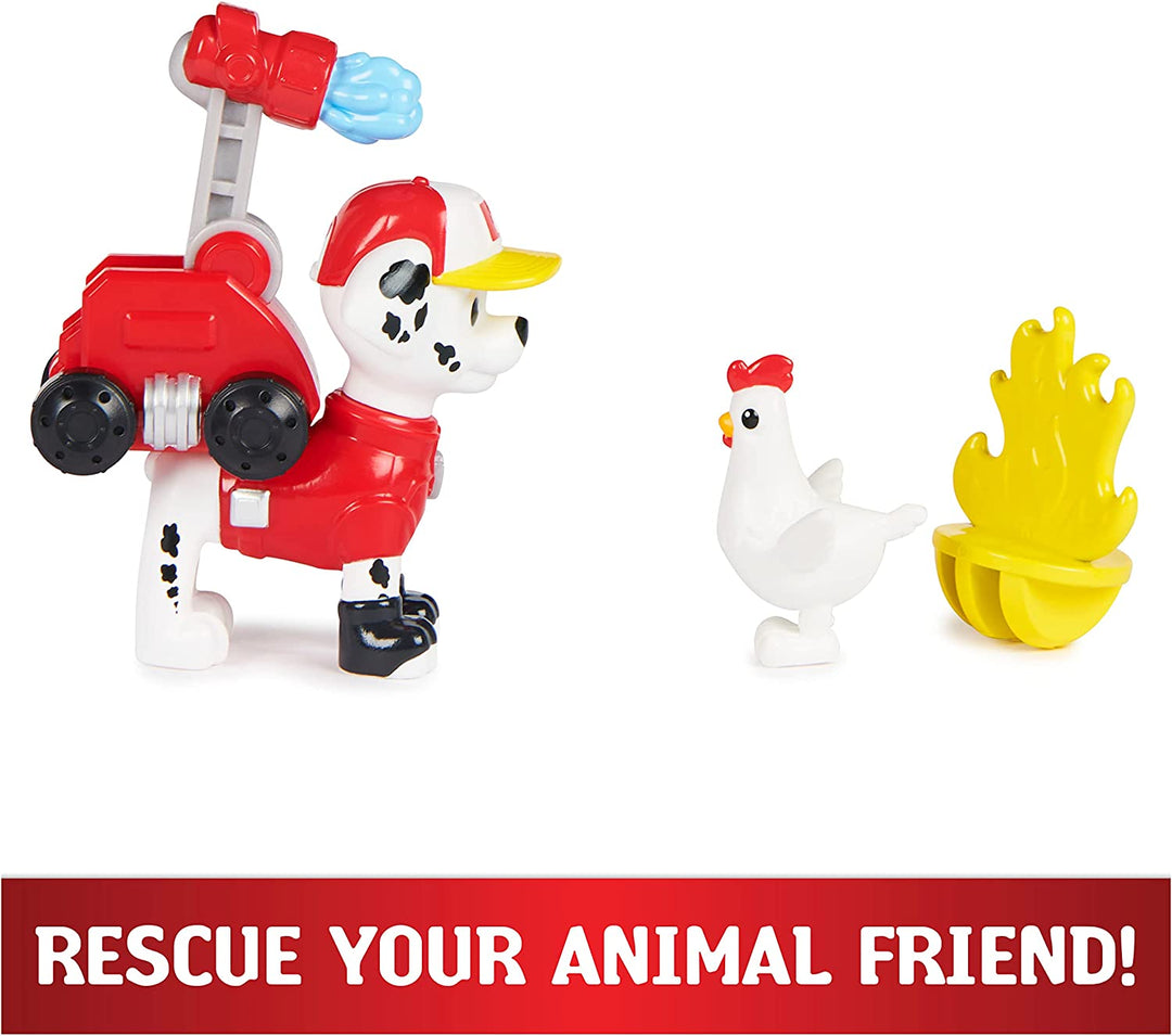 PAW Patrol, Big Truck Pups Marshall Action Figure with Clip-on Rescue Drone