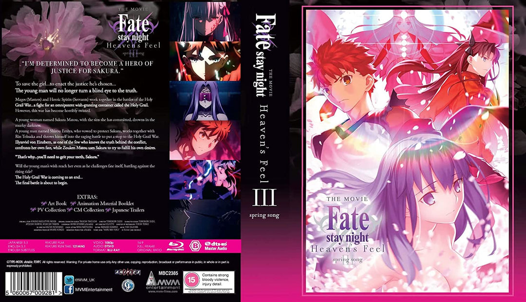 Fate Stay Night Heaven's Feel: Spring Song Blu-Ray Collector's Edition [2021] - Fantasy/Action [Blu-ray]