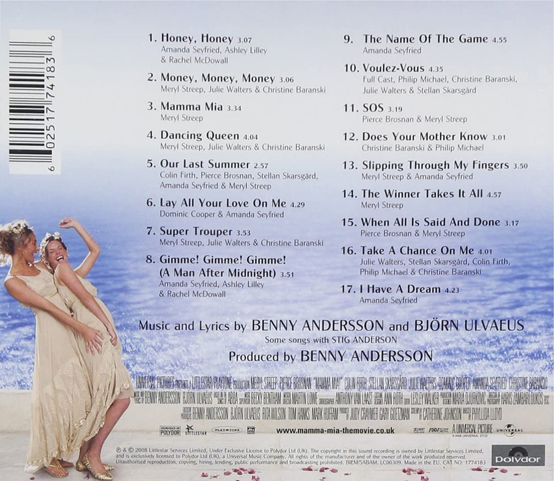 Mamma Mia! The Movie Soundtrack [Audio CD]