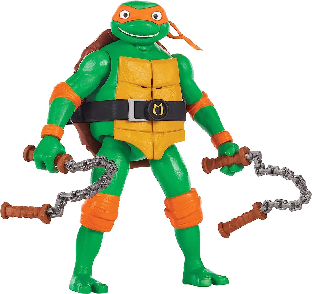 Teenage Mutant Ninja Turtles 83353CO Michaelangelo Mutant Mayhem 5.5-Inch Michelangelo Deluxe Ninja Shouts Figure