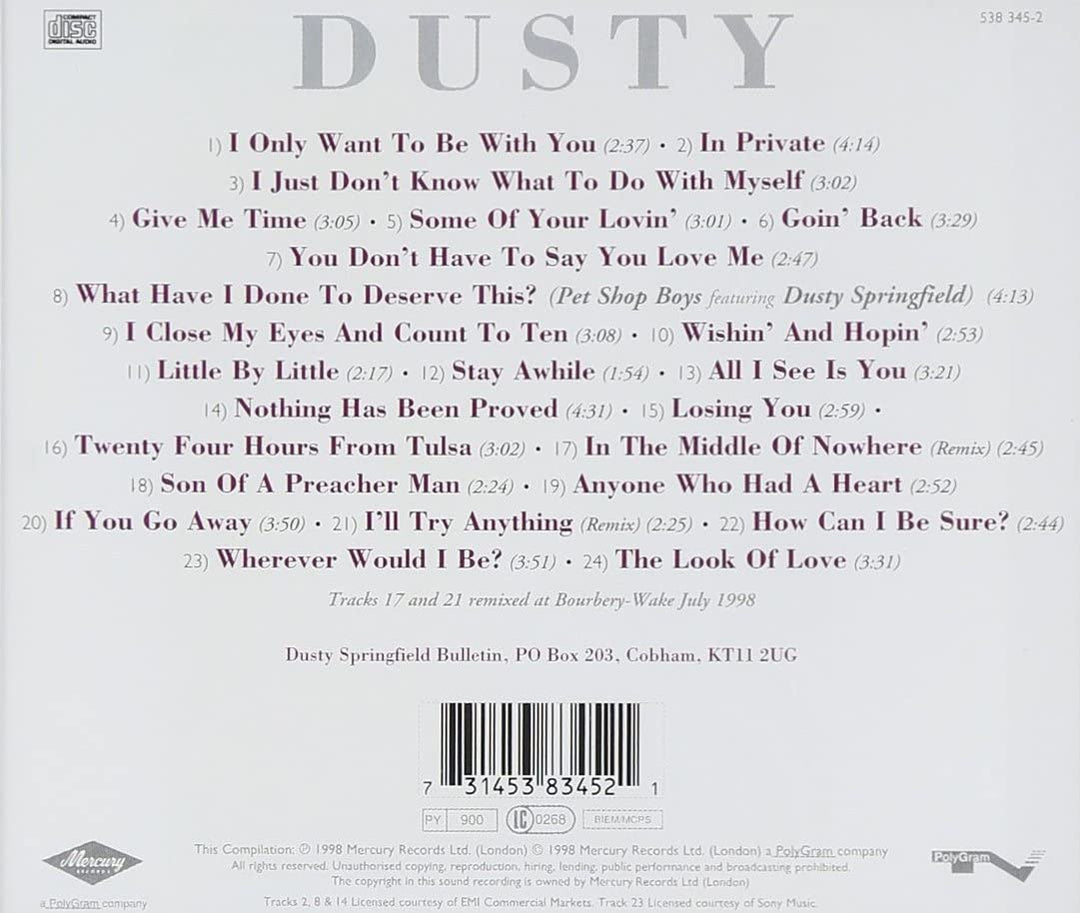 Dusty: The Very Best Of Dusty Springfield [Audio CD]