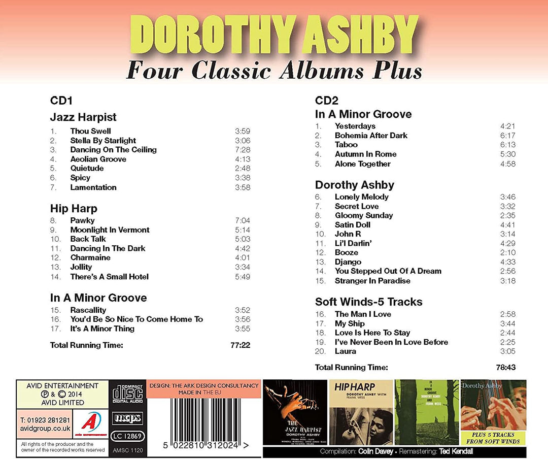 Four Classic Albums Plus (Jazz Harpist / Hip Harp / In A Minor Groove / Dorothy Ashby) - Dorothy Ashby [Audio CD]