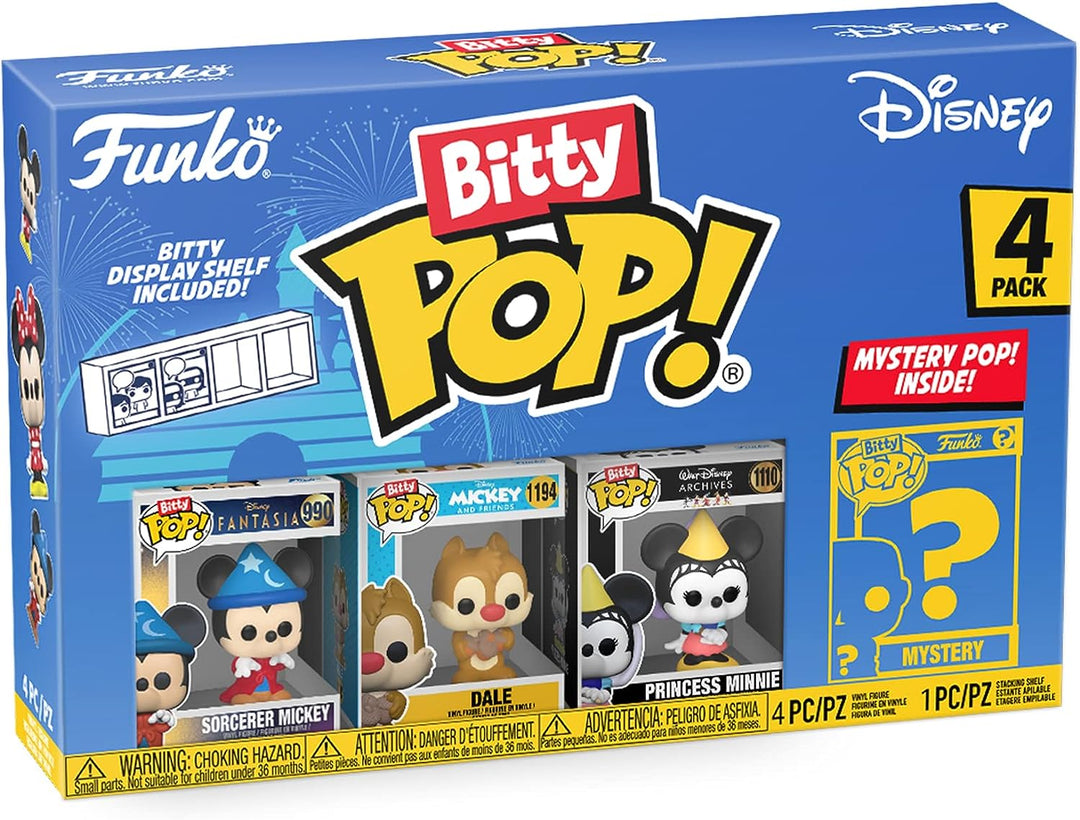 POP! Vinyl: Bitty POP: Disney- Sorcerer Mickey 4 Pack