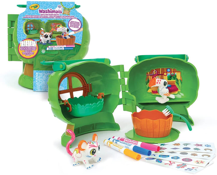 CRAYOLA 74-7476 Washimals Safari Tree House Colouring and Bathing Set for Puppie