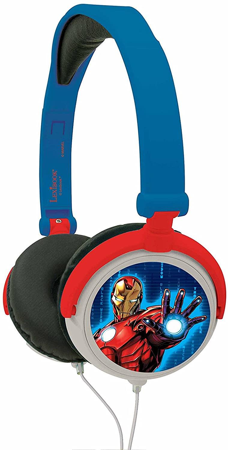 Lexibook HP010AV Marvel The Avengers Iron Man Stereo Headphone, kids safe, foldable and adjustable - Yachew