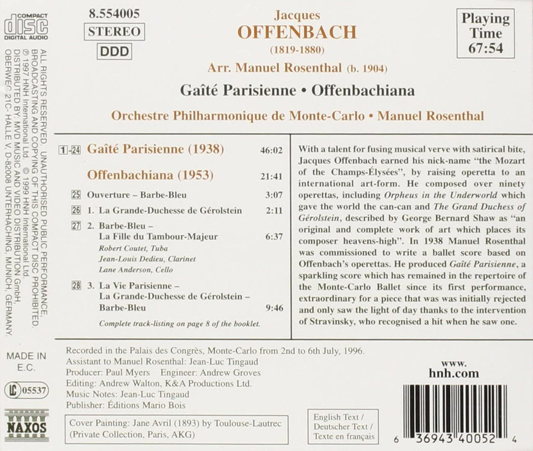 Offenbach: Gaîté Parisienne; Offenbachiana [Audio CD]