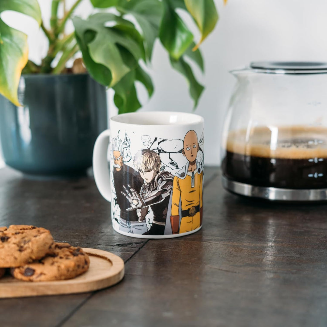 Grupo Erik One Punch Man Heroes Ceramic Mug | 35 cl / 350 ml - 3.74 x 3.15 inches