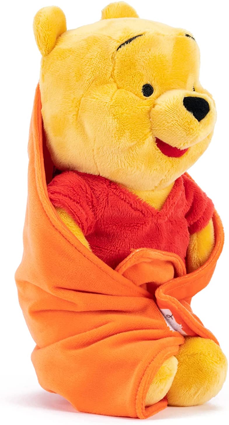 Simba Toys - Winnie plush 25 cm with extra soft blanket, 100% official license,