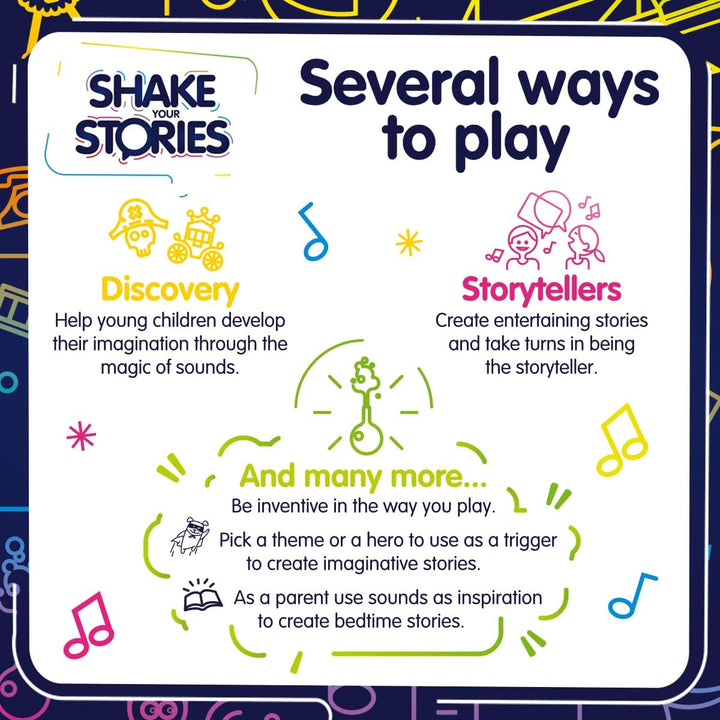 TOMY Games T73451 Shake your Stories, Family Game for 2+ players, Board Game For Adults And Kids