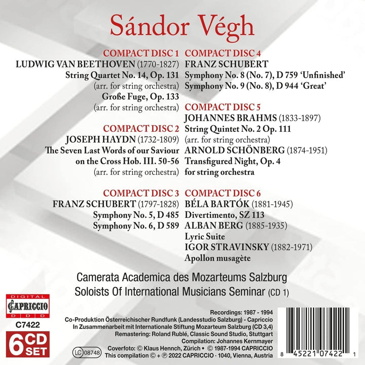 Sandor Vegh: Beethoven/Haydn [Camerata Academica des Mozarteums Salzburg; Solois [Audio CD]