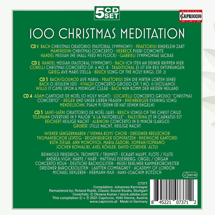 Wiener Sängerknaben - 100 Christmas Meditation [Various] [Capriccio: C7371] [Audio CD]