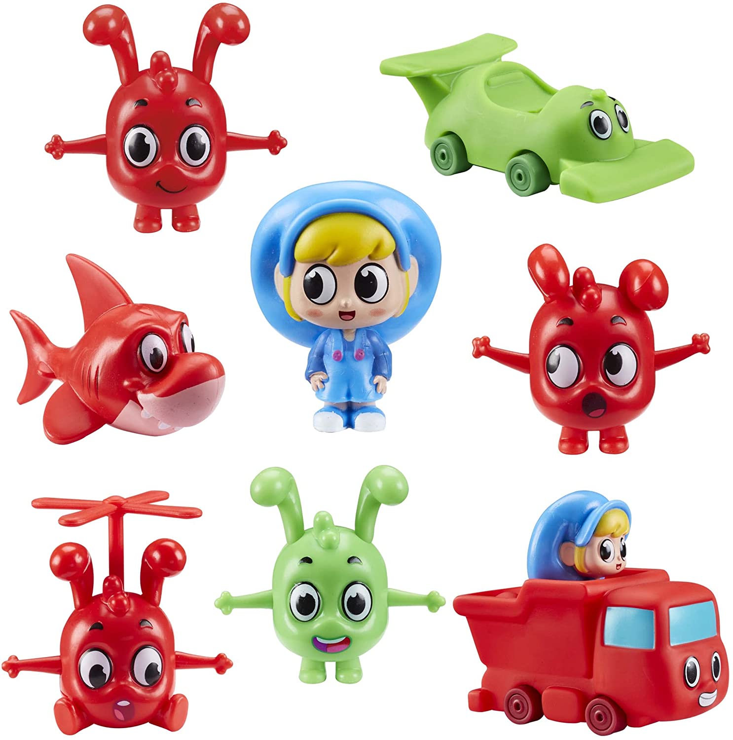 MEGA MORPHLE Figure and Vehicle Playset - 6-Piece Action Figures with Mini Vehicles for Toddlers 3