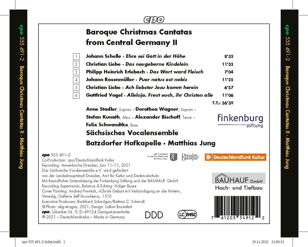 Gottfried Vogel - Baroque Christmas Cantatas from Central Germany, Vol. 2 [Various] [Cpo: 555491-2 [Audio CD]