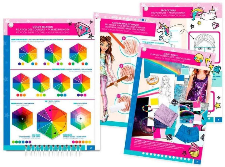 Make It Real Fashion Design Sketchbook Digital Dream Inspirational Fashion Design Coloring Book for Girls - Yachew