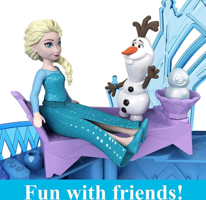 Mattel Disney Frozen Toys, Elsa Ice Palace Storytime Stackers, Castle Doll House Playset with Small Doll & 8 Accessories