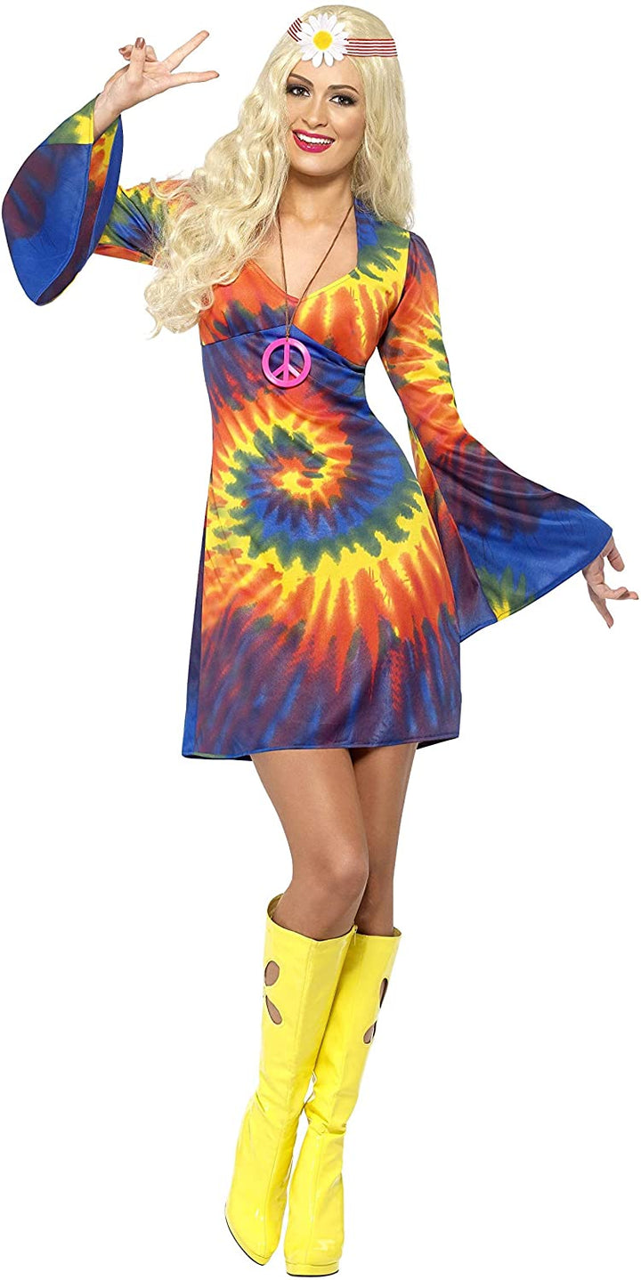 Smiffys Womens's 1960s Tie Dye Costume, Small