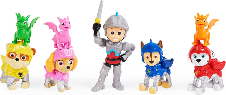 PAW PATROL 6062122, Rescue Knights Ryder and Pups Gift Pack with 8 Figures, Kids