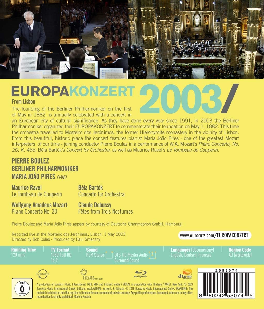 Berliner Philharmoniker - Europakonzert 2003 from Lisbon  [2015] [Blu-ray]