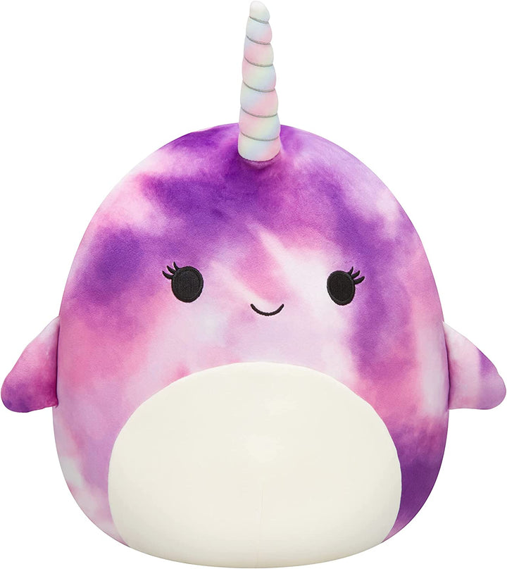 Squishmallows 12" Nabila the Purple Narwhal - Add Nabila to your Squad, Ultrasof