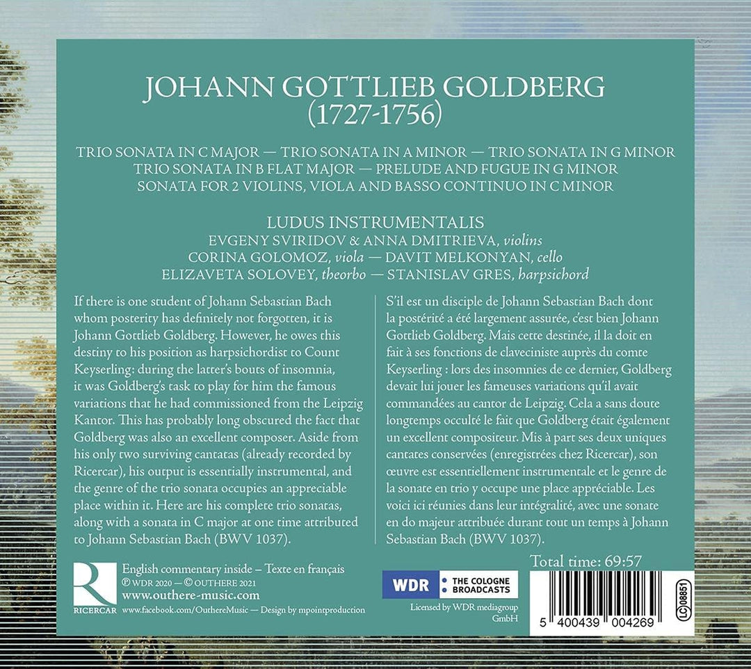 Johann Gottlieb Goldberg: Complete Trio Sonatas [Audio CD]