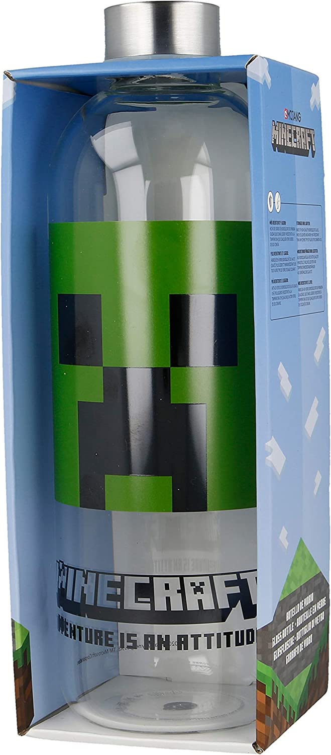 Stor Large Glass Bottle 1030 ml Minecraft, one Size, Estándar