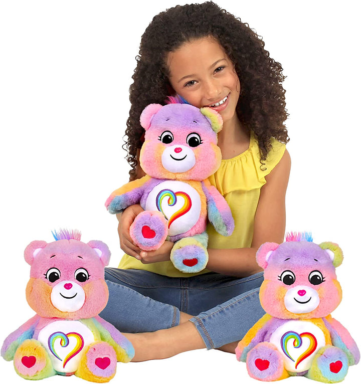 Care Bears 22077 14 Inch Medium Plush Togetherness Bear, Collectable Cute Plush Toy, Cuddly Toys for Children, Soft Toys for Girls and Boys, Cute Teddies Suitable for Girls and Boys Aged 4 Years +