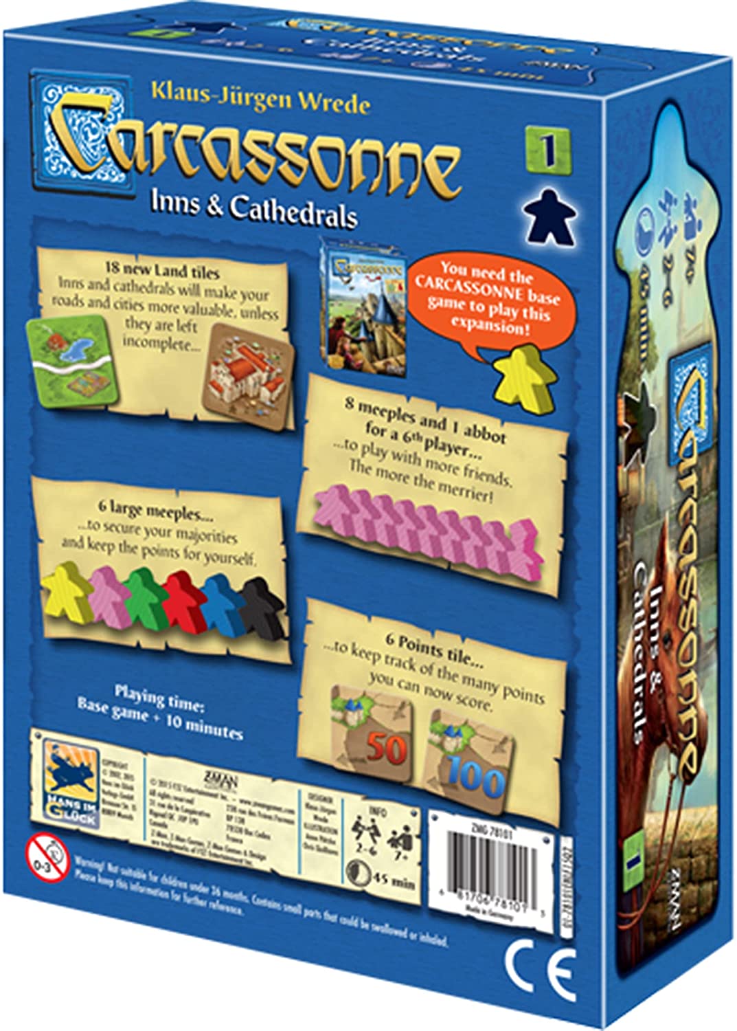 Carcassonne Inns & Cathedrals Board Game Expansion 1