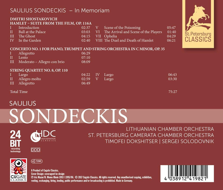 Saulius Sondeckis In Memoriam [Audio CD]