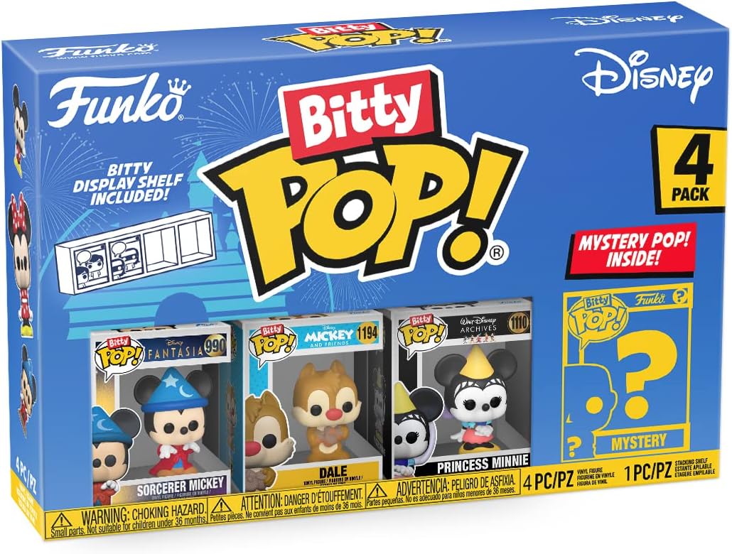 POP! Vinyl: Bitty POP: Disney- Sorcerer Mickey 4 Pack