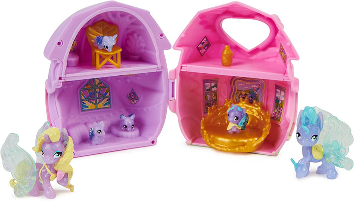 Hatchimals CollEGGtibles, Rainbow-cation Family Hatchy Home Playset with 3 Characters