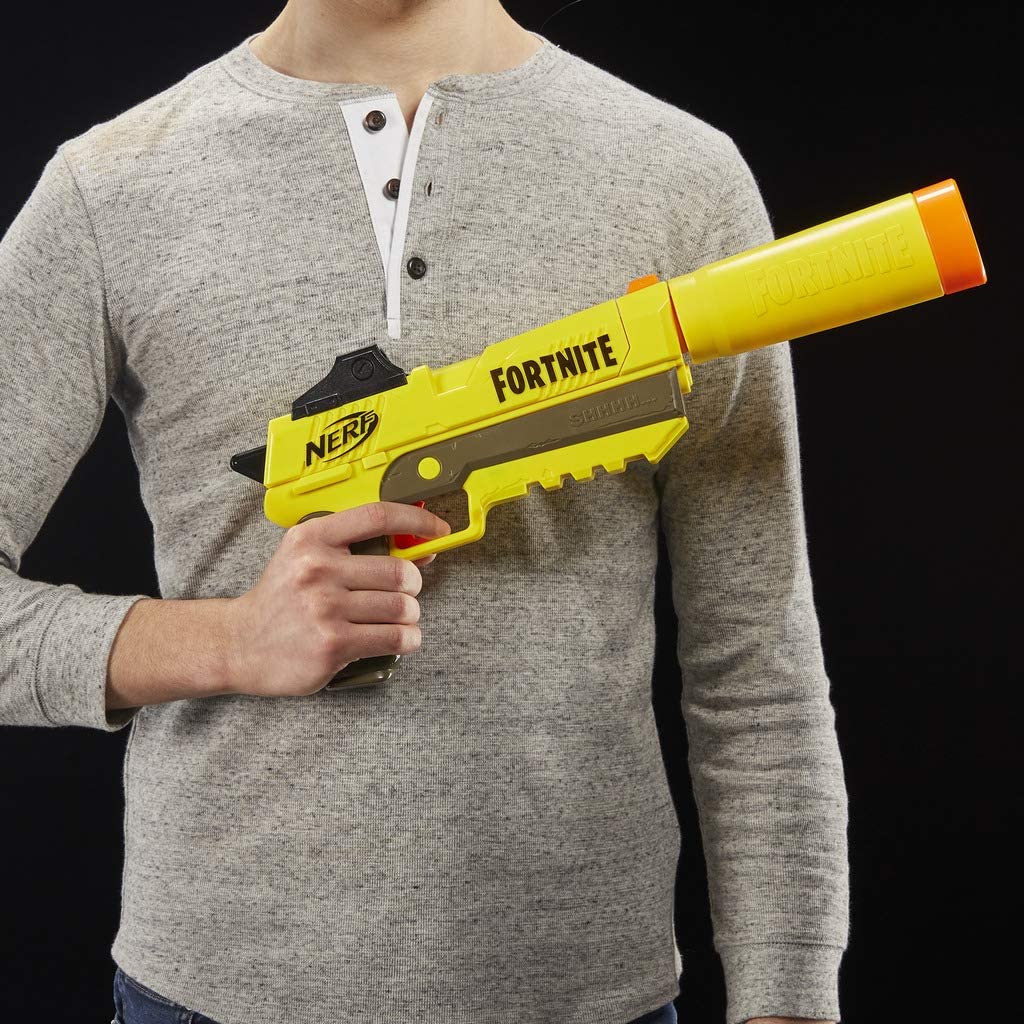 Nerf Fortnite SP L Blaster met afneembare loop en 6 officiële Fortnite Elite