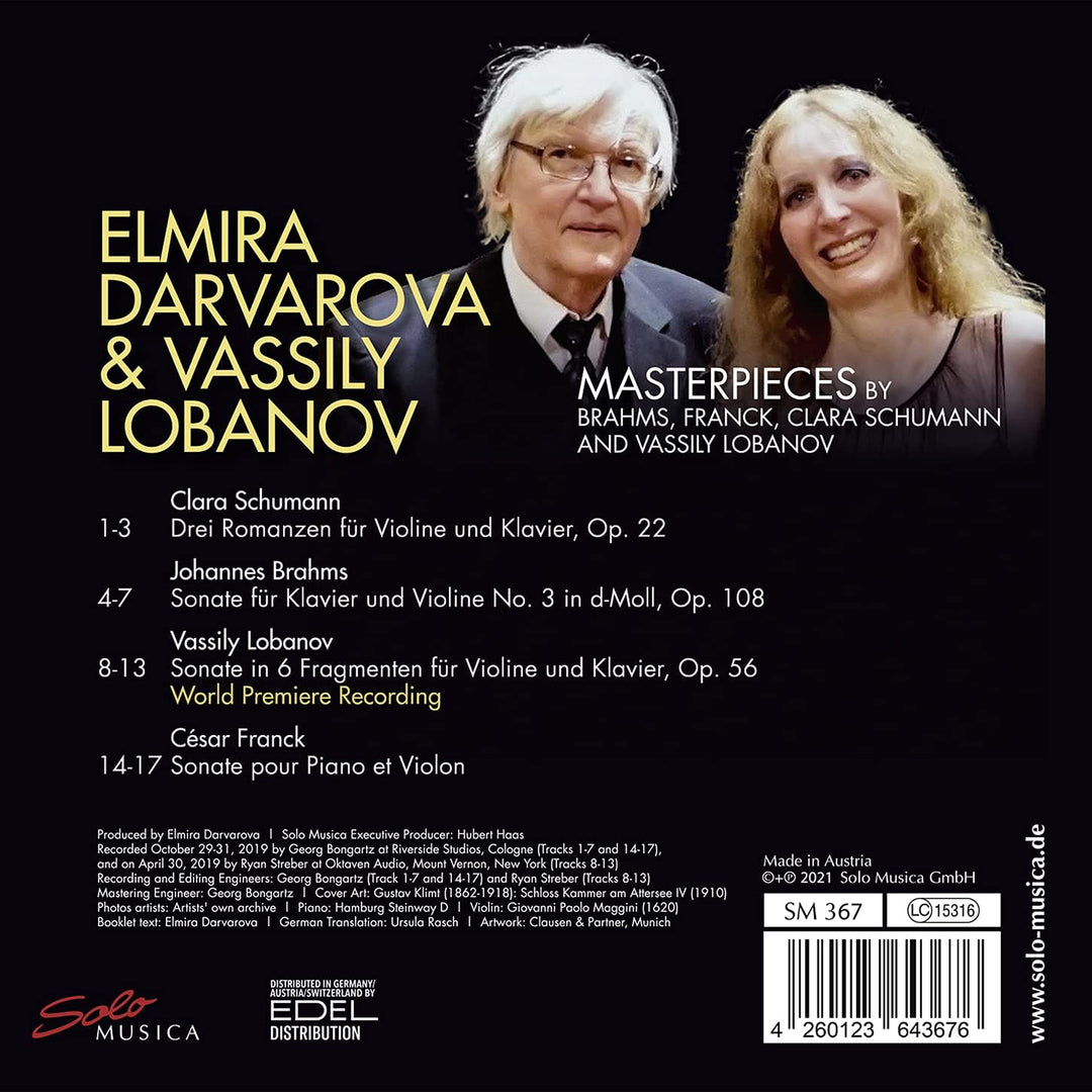 Masterpieces [Elmira Darvarova; Vassily Lobanov] [Solo Musica: SM367] [Audio CD]