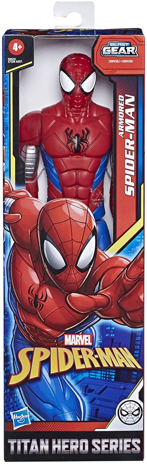 Marvel Spider-Man, Titan Hero Series Villains Armoured Spider-Man 30 cm, Scale Super Hero Action Figure Toy