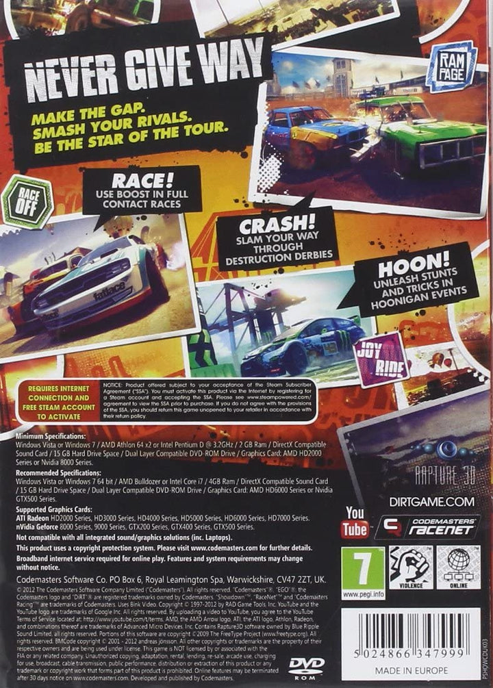 DiRT Showdown Game PC