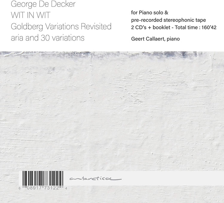 Geert Callaerts - Decker: Wit in Wit [Audio CD]