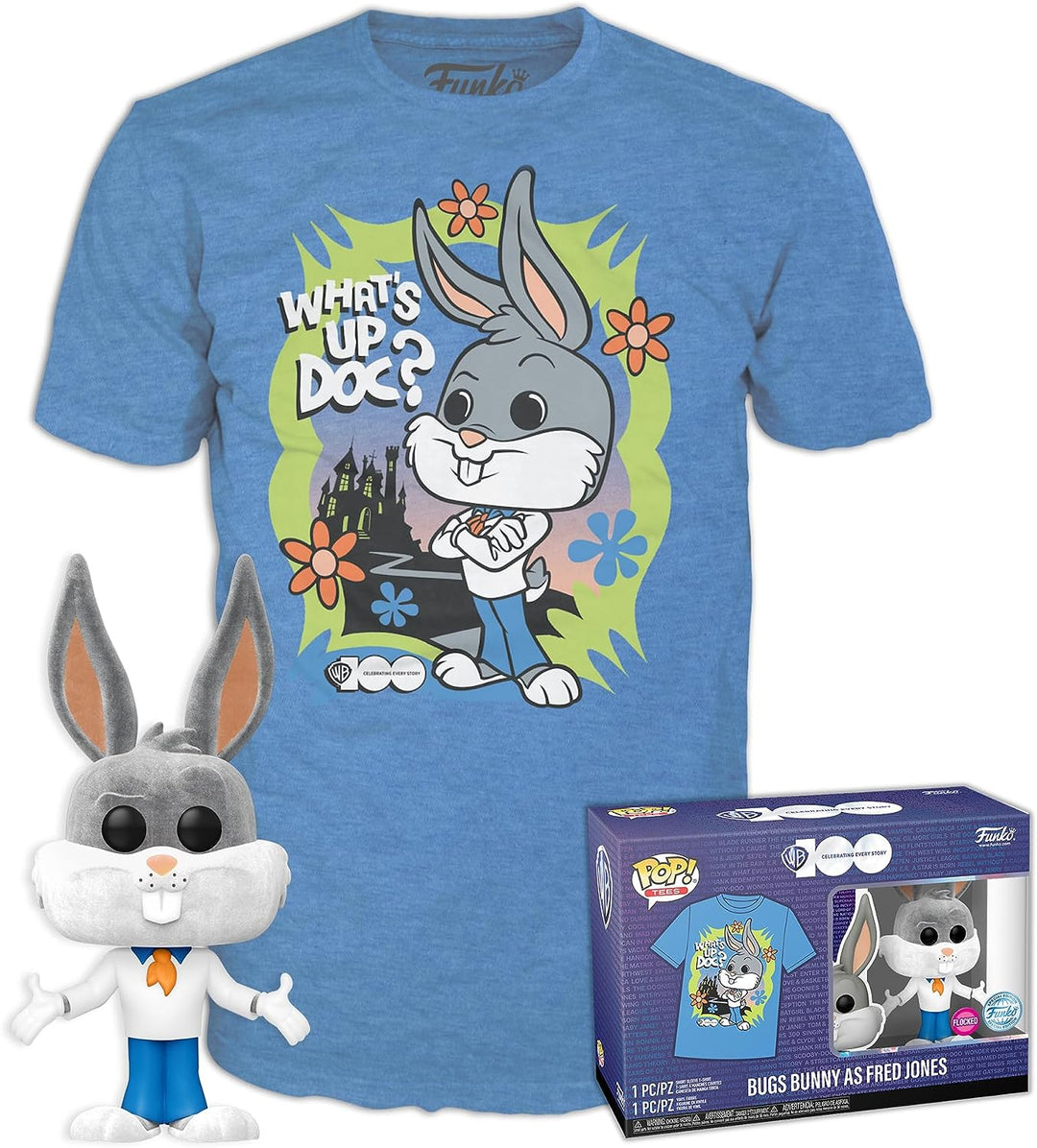 Pop! & Tee - Bugs Bunny as Fred (XL)