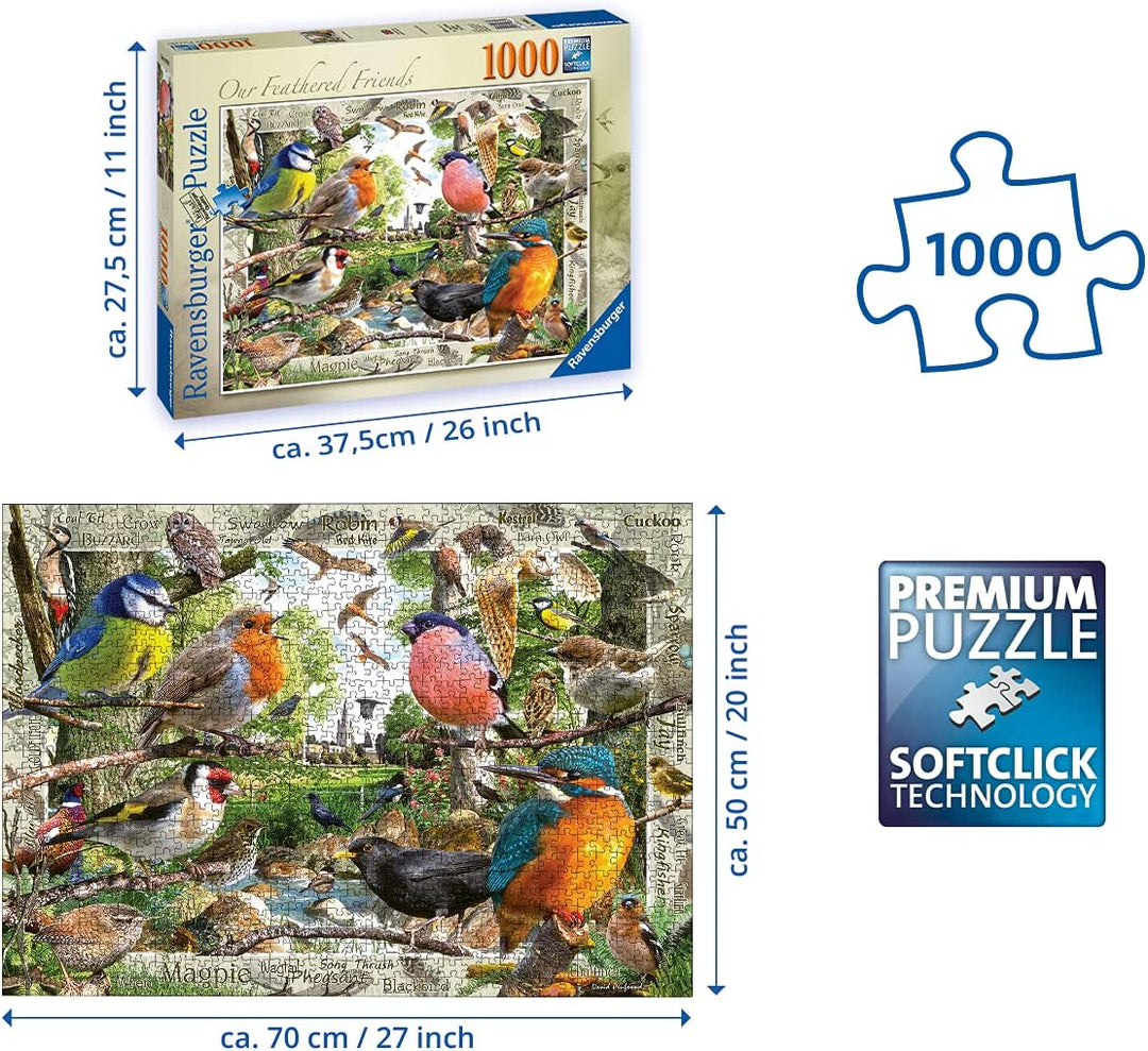 Ravensburger 19838 Our Feathered Friends, 1000pc