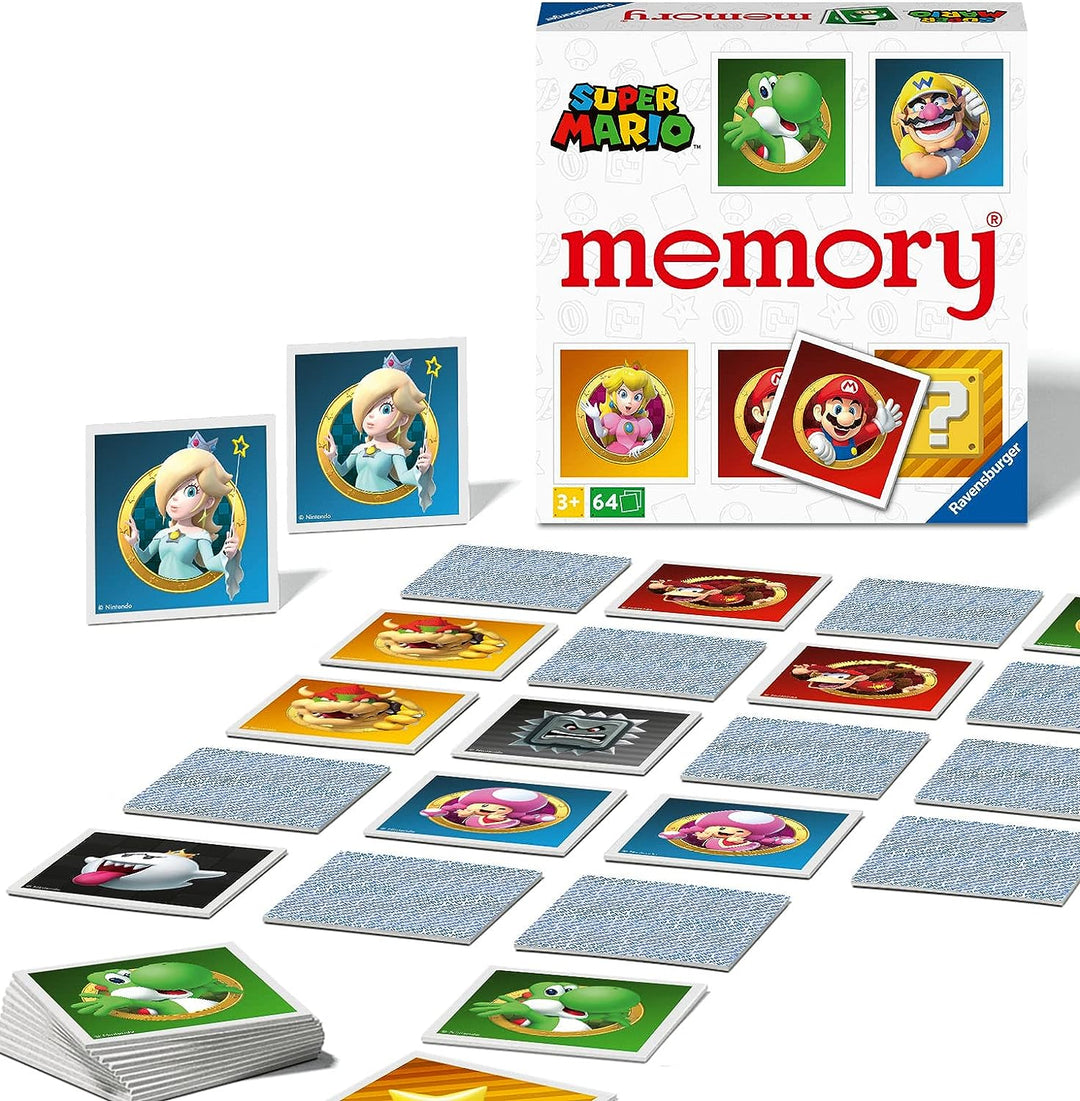 Ravensburger Super Mario Large Memory - Matching Picture Snap Pairs Game For Kids