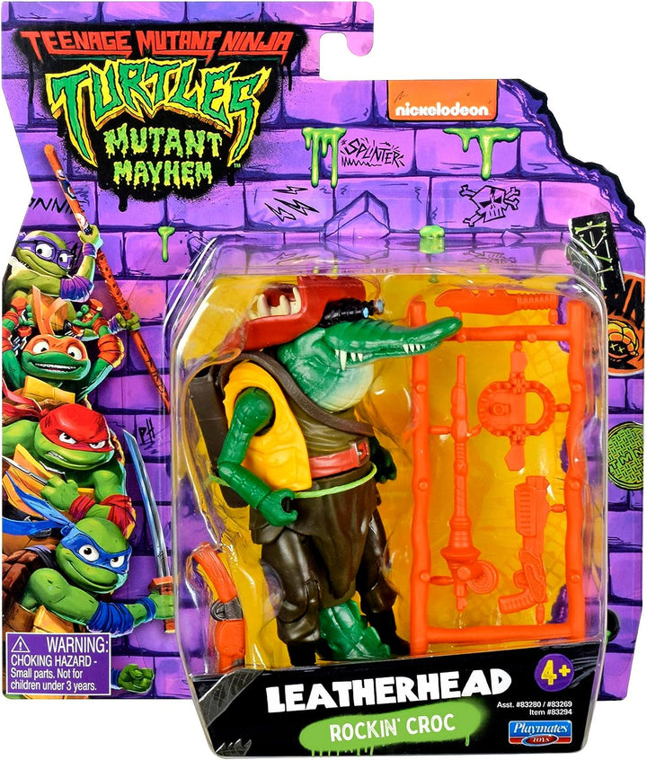 Teenage Mutant Ninja Turtles 83294CO Mutant Mayhem 4.5-Inch Leatherhead Basic Action Figure