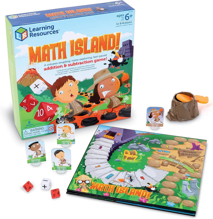 Learning Resources Maths Island Addition & Subtraction Game, Educational Games,