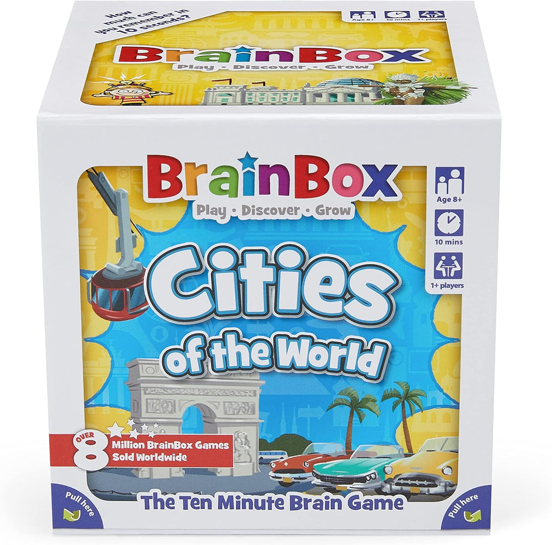 Brainbox Cities (Refresh 2022) | Card Game | Ages 8+ | 1+ Players | 10 Minutes P