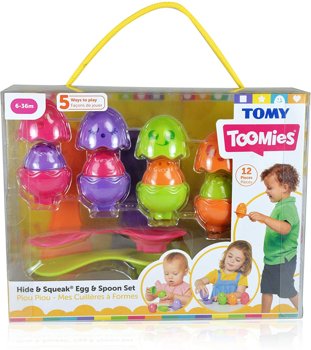 Tomy Toomies Hide and Squeak Oeuf et Cuillère Jouet pour Bébé