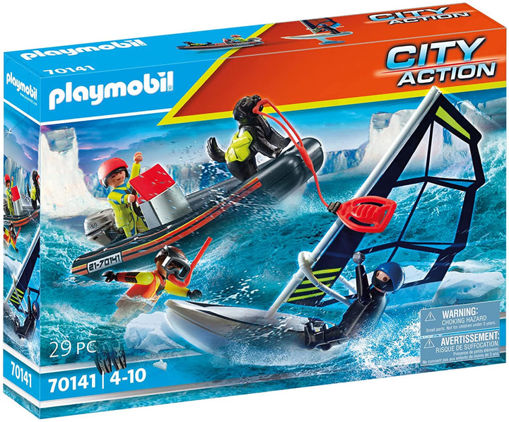 PLAYMOBIL City Action 70141 Seenotrettung: Wasserrettung mit Hund, ab 4 Jahren