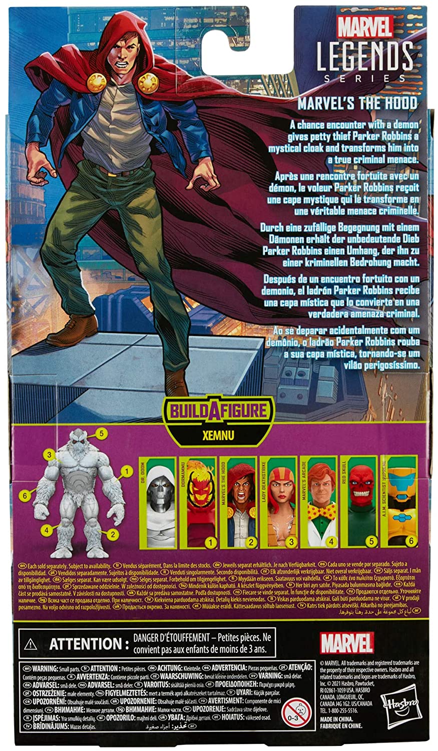 Hasbro Marvel Legends Series 6-inch Collectible Action Marvel's The Hood Figure, Includes 4 Accessories and 1 Build-A-Figure Part