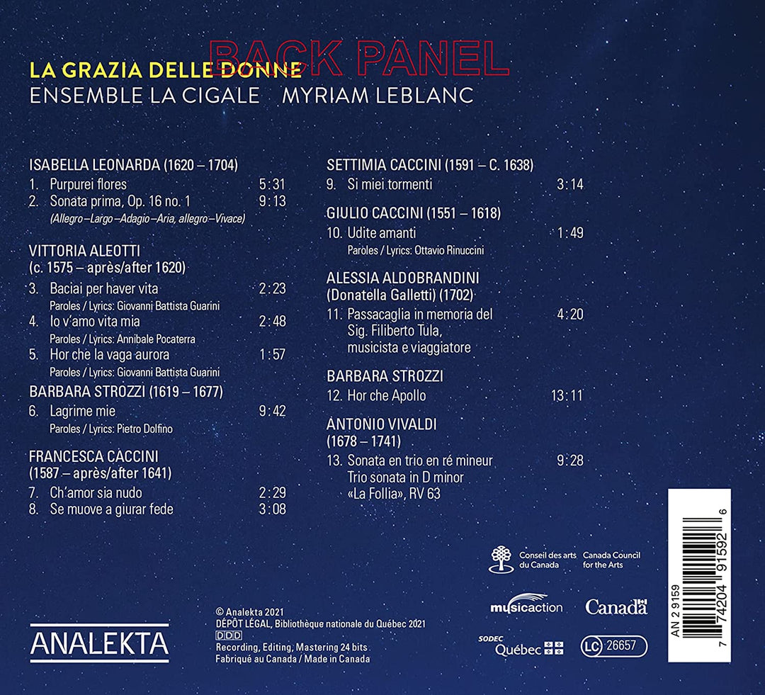 La Grazia Delle Donne [Audio CD]