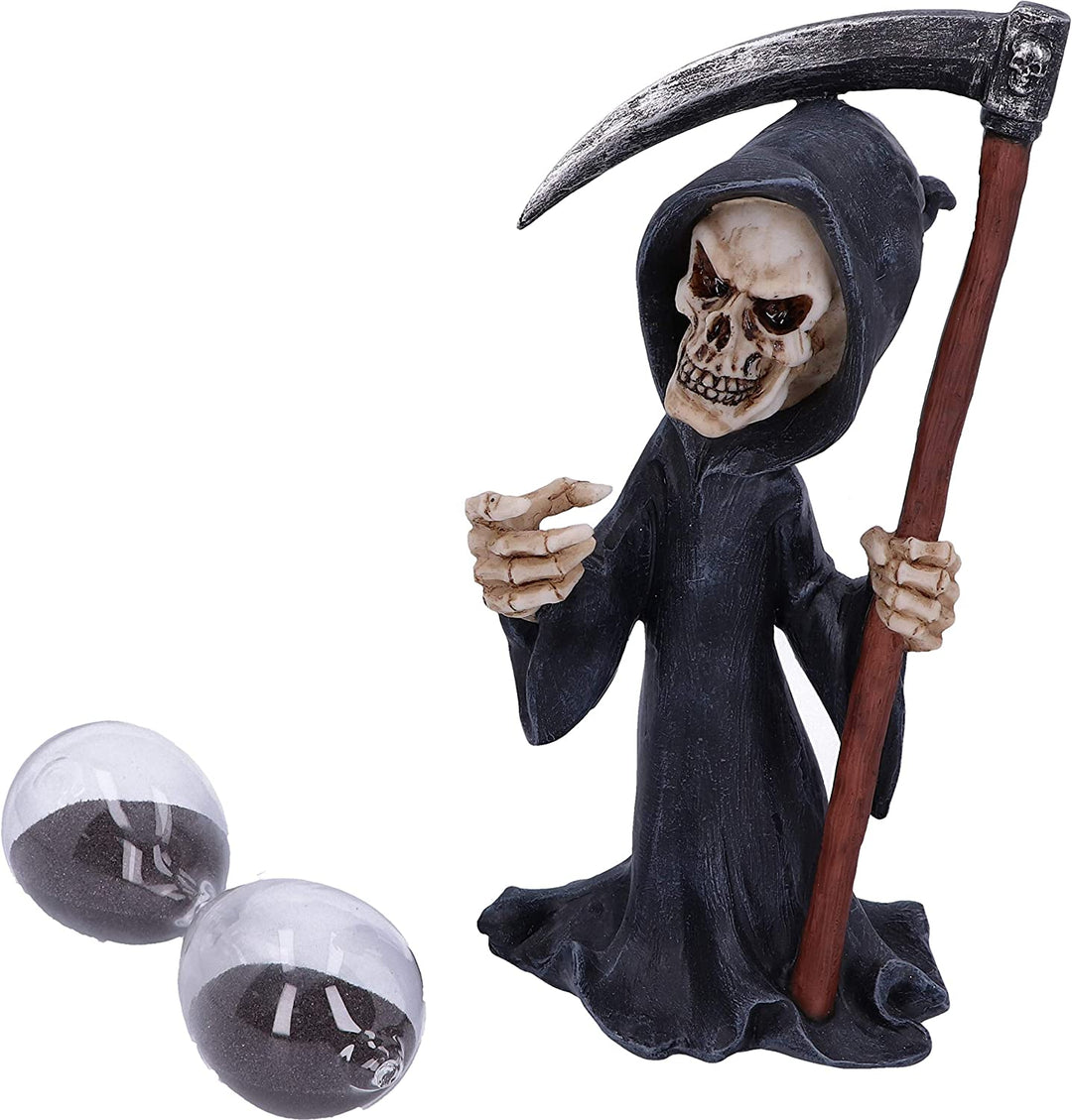 Nemesis Now Out of Time 20.5cm Cartoon Grim Reaper Sand Timer, Black