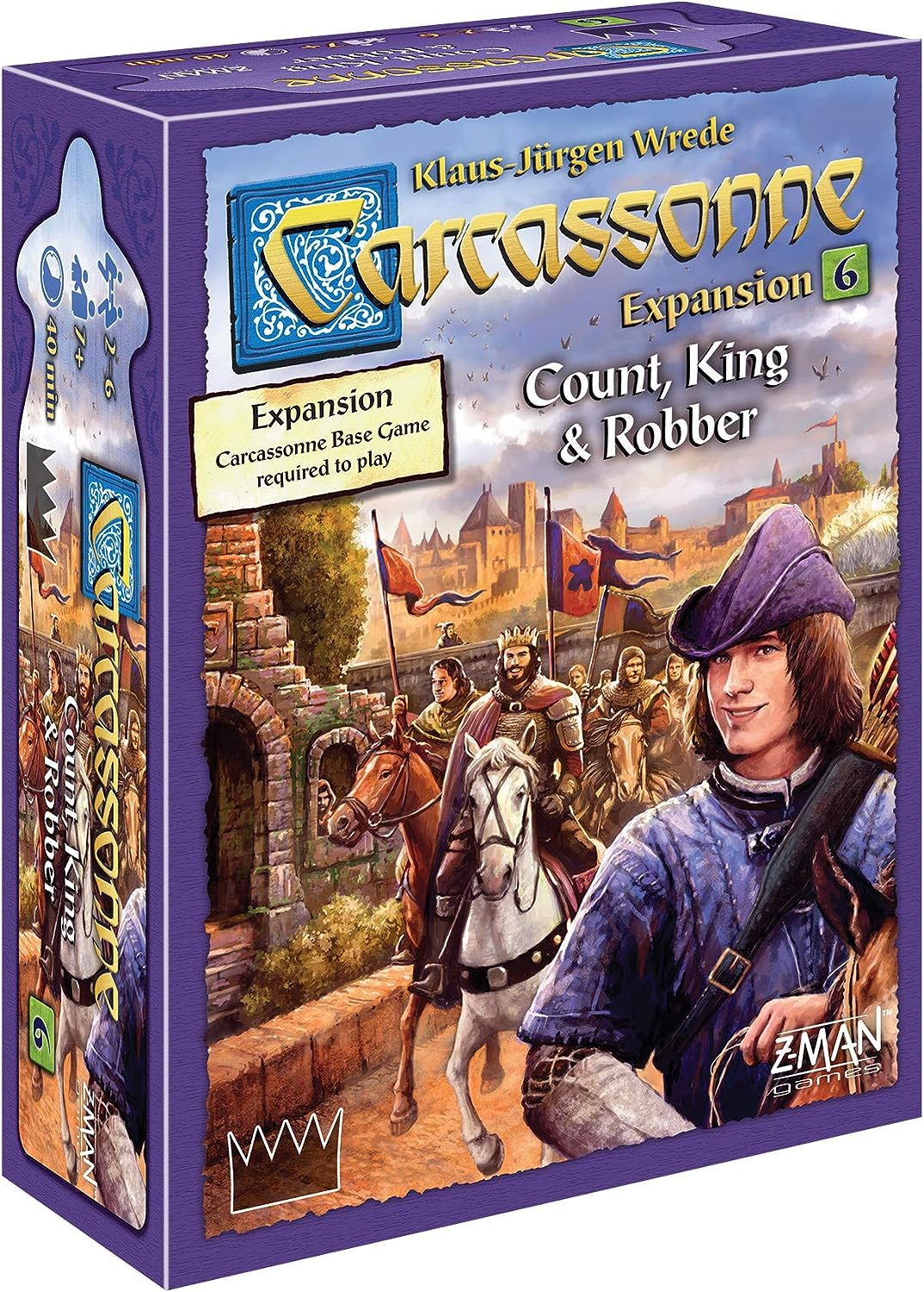 Z-Man Games | Carcassonne Count, King & Robber Board Game EXPANSION 6 | Ages 7 and up | 2-6 Players